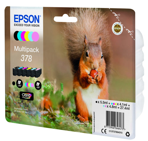 Epson Squirrel Multipack 6-colours 378 Claria Photo HD Ink Epson Squirrel Multipack 6-colours 378 Claria Photo HD Ink